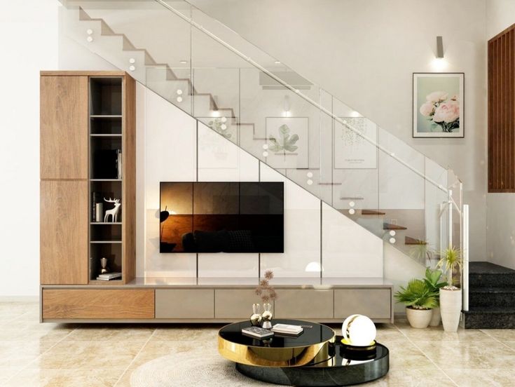 trang tri tu gam cau thang